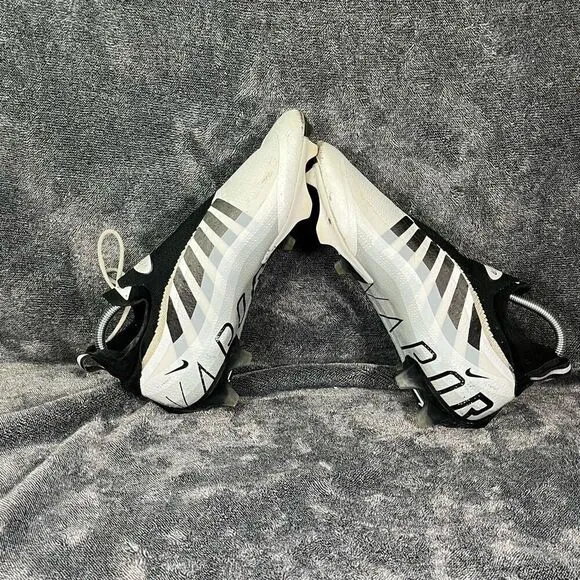 Nike Vapor Edge Elite 360 Mens Sz 9.5 White Black Grey Football Cleats