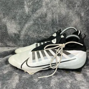 Nike Vapor Edge Elite 360 Mens Sz 9.5 White Black Grey Football Cleats