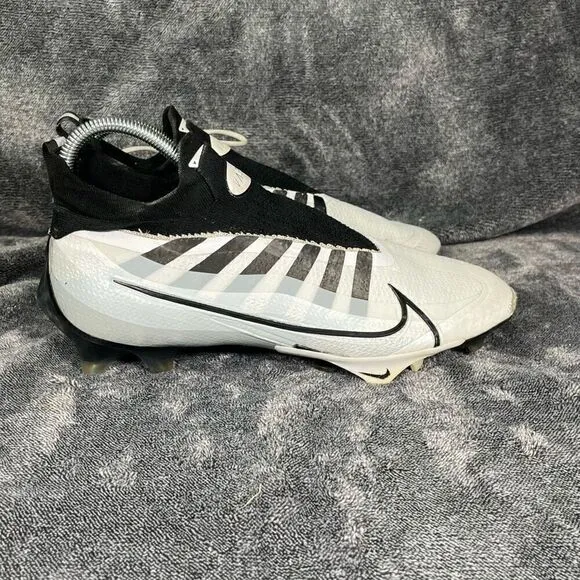Nike Vapor Edge Elite 360 Mens Sz 9.5 White Black Grey Football Cleats