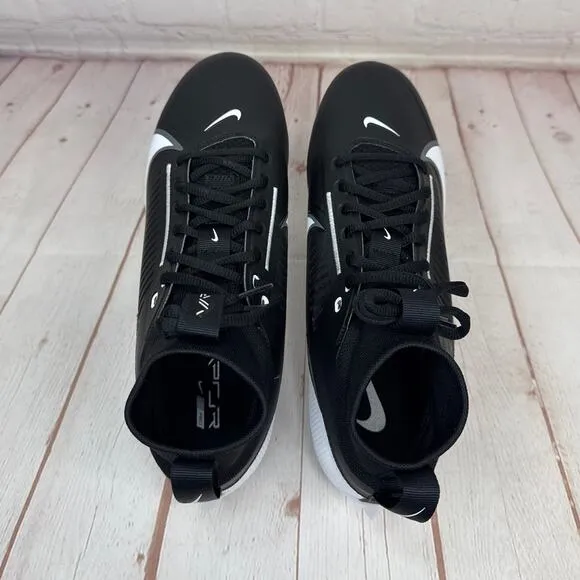Nike Vapor Edge Pro 360 2 Black White Football Cleats Mens Size 9.5 (DA5456-001)