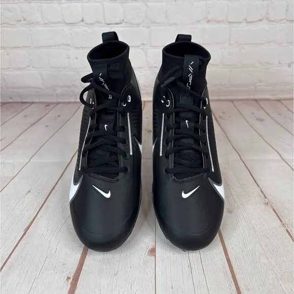Nike Vapor Edge Pro 360 2 Black White Football Cleats Mens Size 9.5 (DA5456-001)
