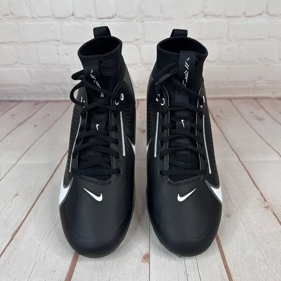Nike Vapor Edge Pro 360 2 Black White Football Cleats Mens Sz 10.5 (DA5456-001)
