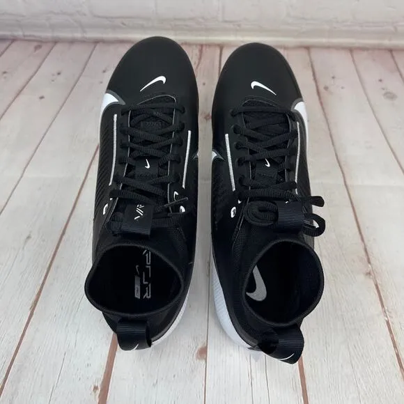 Nike Vapor Edge Pro 360 2 Black White Football Cleats Mens Sz 10.5 (DA5456-001)