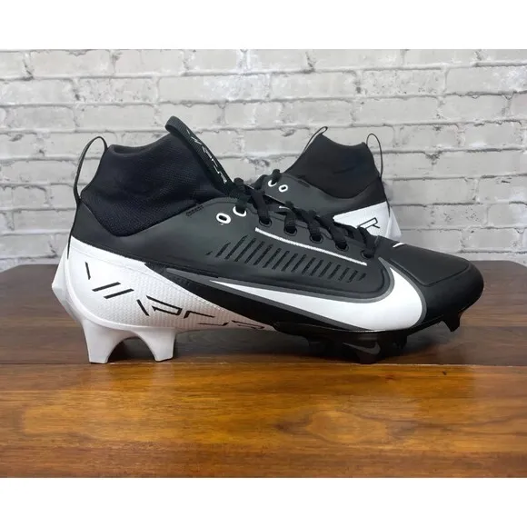 Nike Vapor Edge Pro 360 2 Men's Football Cleats DA5456-001 Black White SIZE 10.5