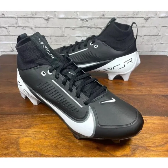 Nike Vapor Edge Pro 360 2 Men's Football Cleats DA5456-001 Black White SIZE 10.5
