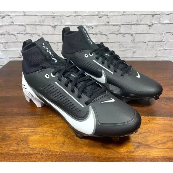 Nike Vapor Edge Pro 360 2 Men's Football Cleats DA5456-001 Black White SIZE 10.5
