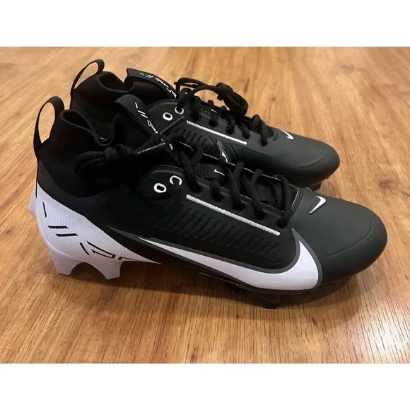 Nike Vapor Edge Pro 360 2 Men's Football Cleats DA5456-001 Black White SIZE 10.5