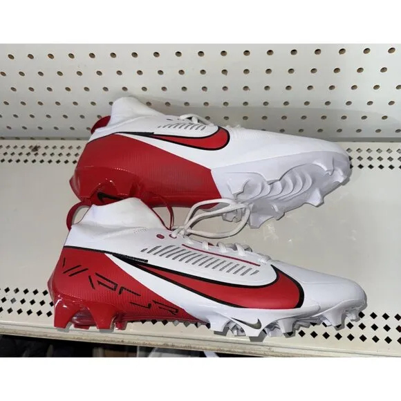 Nike Vapor Edge Pro 360 2 Mens Football Cleats Size 14 White Red FQ4044-105