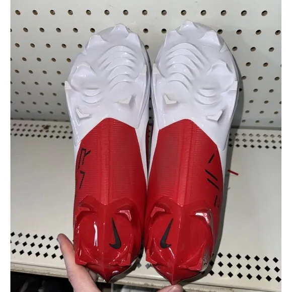Nike Vapor Edge Pro 360 2 Mens Football Cleats Size 14 White Red FQ4044-105