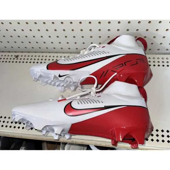 Nike Vapor Edge Pro 360 2 Mens Football Cleats Size 14 White Red FQ4044-105