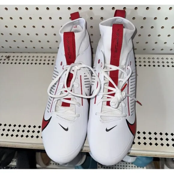 Nike Vapor Edge Pro 360 2 Mens Football Cleats Size 14 White Red FQ4044-105