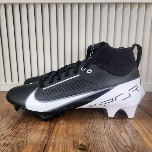 Nike Vapor Edge Pro 360 2 Mens Size 10 Black White Football Cleats DA5456-001