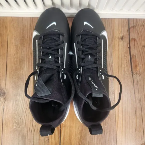 Nike Vapor Edge Pro 360 2 Mens Size 10 Black White Football Cleats DA5456-001