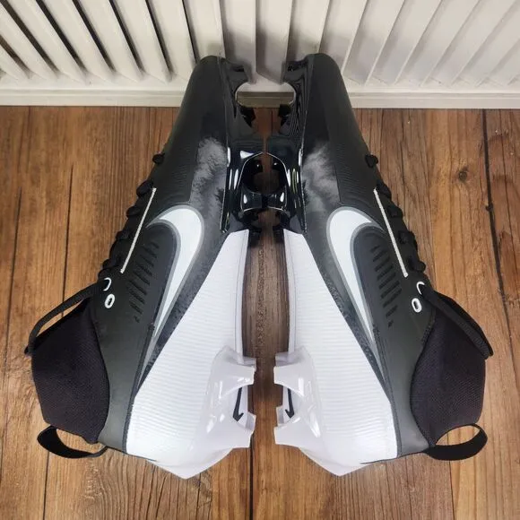 Nike Vapor Edge Pro 360 2 Mens Size 9 Black White Football Cleats DA5456-001