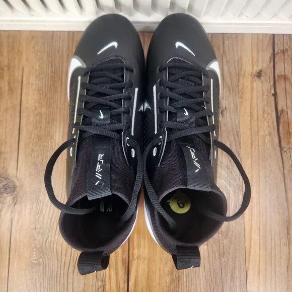 Nike Vapor Edge Pro 360 2 Mens Size 9 Black White Football Cleats DA5456-001
