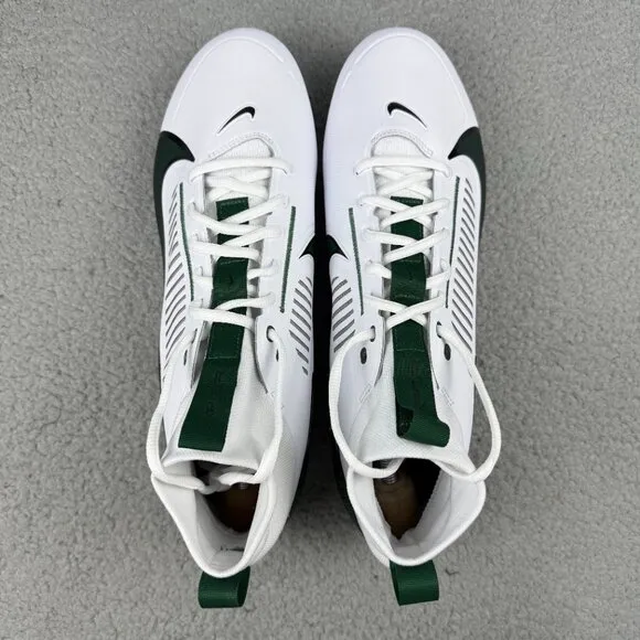 Nike Vapor Edge Pro 360 2 TB Mens 13 Shoes White Green Football Cleats Sneakers