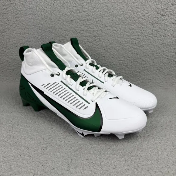 Nike Vapor Edge Pro 360 2 TB Mens 13 Shoes White Green Football Cleats Sneakers