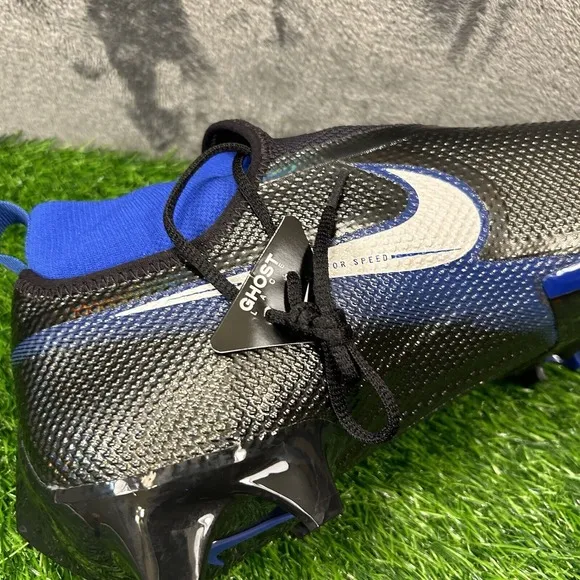 Nike Vapor Edge Pro 360 Mens 14 Black Blue Football Cleats Low New