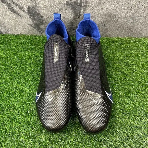Nike Vapor Edge Pro 360 Mens 14 Black Blue Football Cleats Low New