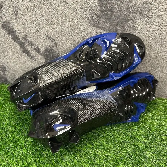 Nike Vapor Edge Pro 360 Mens 14 Black Blue Football Cleats Low New