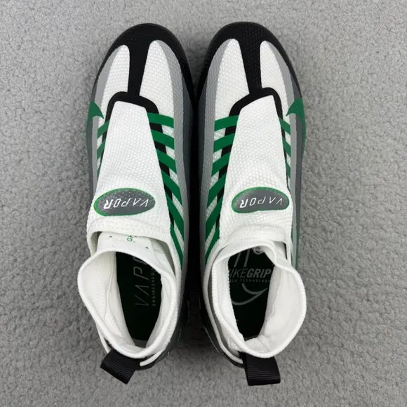 Nike Vapor Edge Pro 360 Mens 7 Shoes White Black Green Football Cleats Sneakers