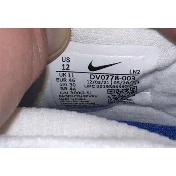 Nike Vapor Edge Pro 360 Mens Football Cleats Size 12 Gray Blue White Black