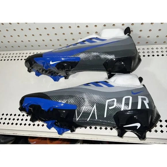 Nike Vapor Edge Pro 360 Mens Football Cleats Size 12 Gray Blue White Black