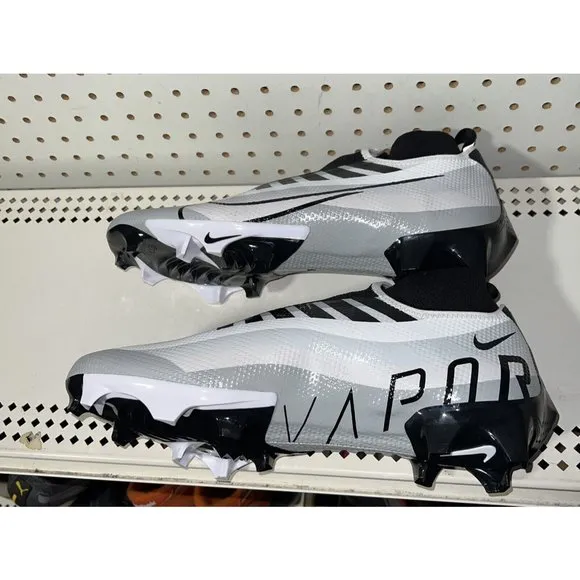 Nike Vapor Edge Pro 360 Mens Football Cleats Size 13 Gray White Black