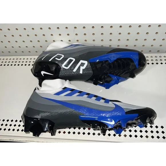 Nike Vapor Edge Pro 360 Mens Football Cleats Size 14 Gray Blue White Black