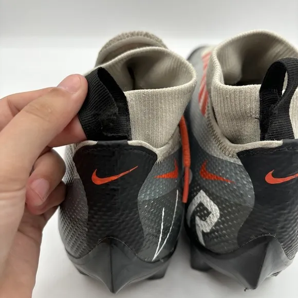 Nike Vapor Edge Pro 360 Sneakers Cleats Men's Size 11.5 Black Team Orange