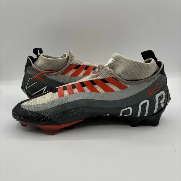 Nike Vapor Edge Pro 360 Sneakers Cleats Men's Size 11.5 Black Team Orange