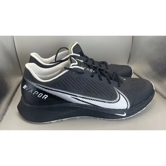 Nike Vapor Edge Pro Turf Football Shoes Mens Size 12  Black White CD0086-001 EUC