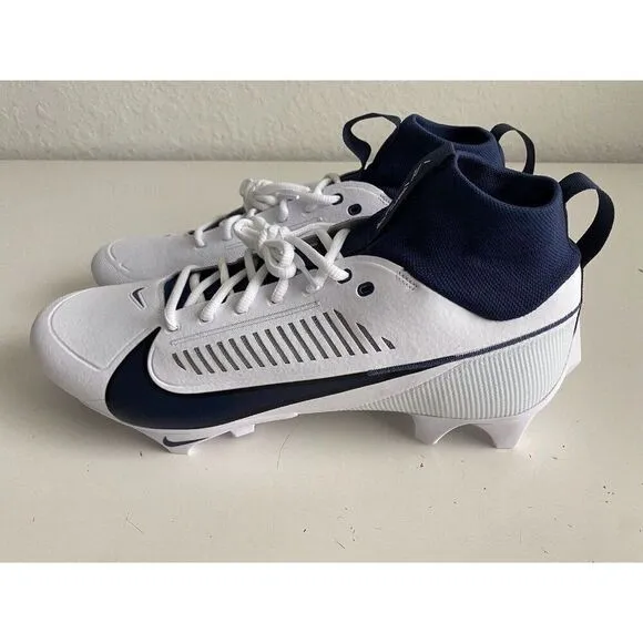Nike Vapor Edge Pro 360 2 Football Cleats White Navy Blue FN7759-102 Men’s 13.5