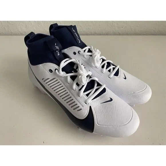 Nike Vapor Edge Pro 360 2 Football Cleats White Navy Blue FN7759-102 Men’s 13.5