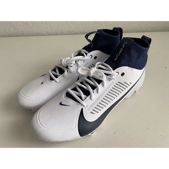 Nike Vapor Edge Pro 360 2 Football Cleats White Navy Blue FN7759-102 Men’s 13.5