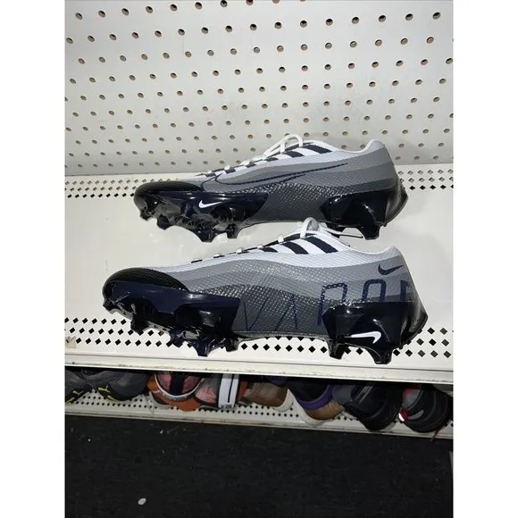 Nike Vapor Edge Speed 360 Mens Football Cleats Size 14 Gray Navy Blue White