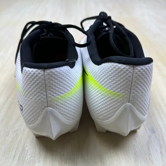 Nike Vapor Edge Speed 360 Premium White Neon Football Cleats CD0083-100 Men's 16