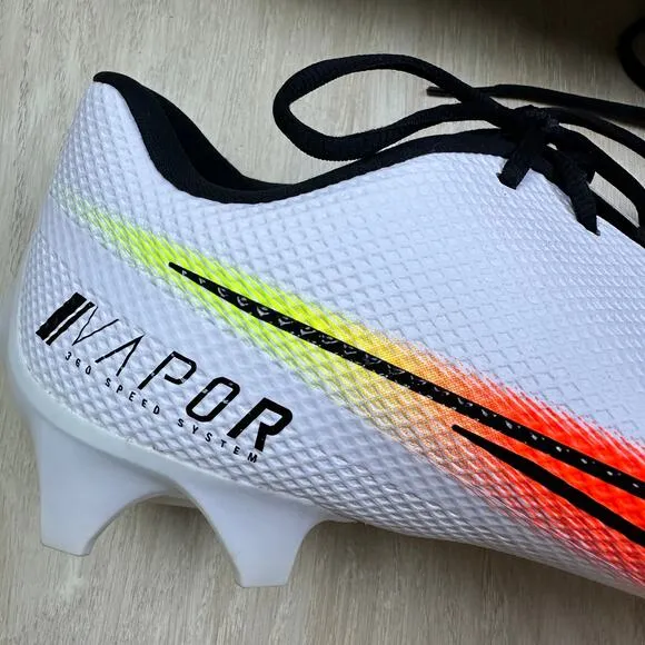 Nike Vapor Edge Speed 360 Premium White Neon Football Cleats CD0083-100 Men's 16