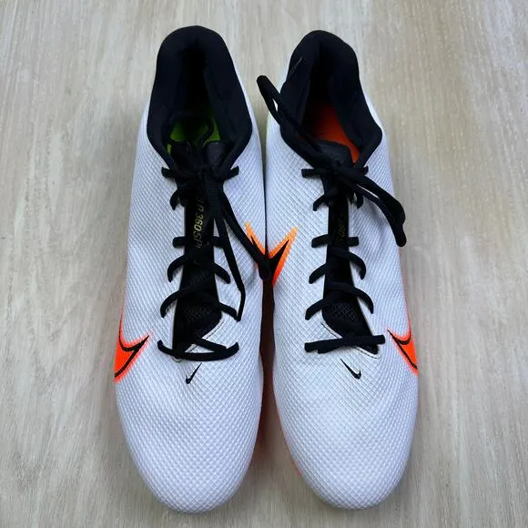 Nike Vapor Edge Speed 360 Premium White Neon Football Cleats CD0083-100 Men's 16
