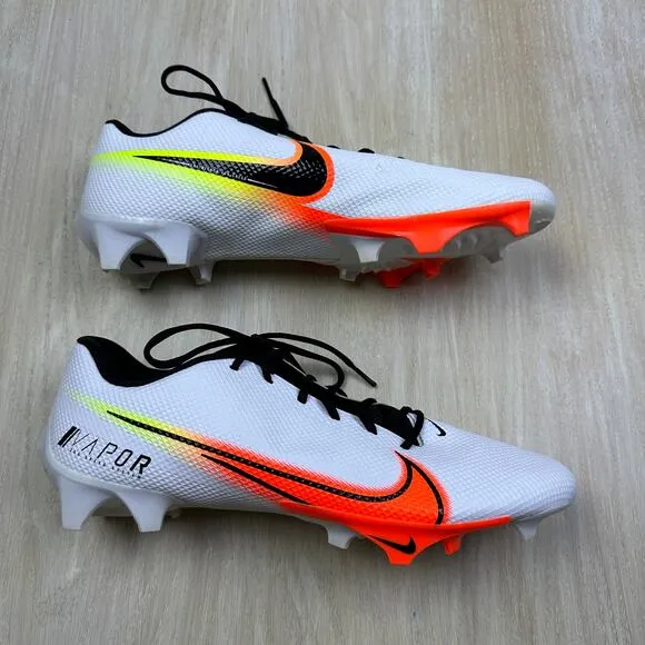Nike Vapor Edge Speed 360 Premium White Neon Football Cleats CD0083-100 Men's 16