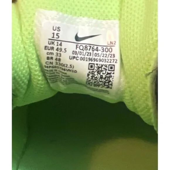 Nike Vapor Edge Speed 360 VC Football Cleats Lime Blast Mens Size 15 FQ8764-300