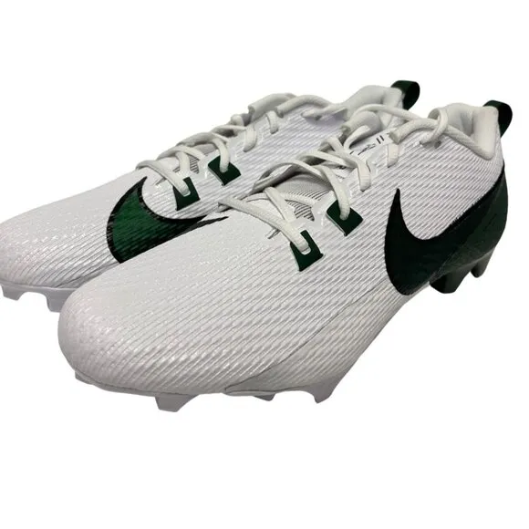 Nike Vapor Edge Speed 360 White &amp; Green Football Cleats Men's Size 14 Shoes