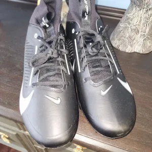Nike Vapor Edge Speed 4 Football Cleats - Black White - Size 14 NEW