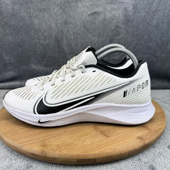 Nike Vapor Edge Turf Shoes Mens Size 7.5 Cleats White Black Football Sneakers