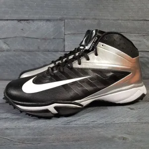 NIKE Vapor Pro 3/4 Destroyer Football Turf Shoes Mens 12.5 Black Silver White
