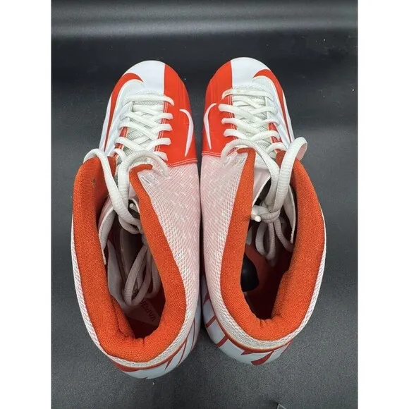Nike Vapor Pro 3/4 Football Cleats Mens size 12 Orange White Brand New W/O Box