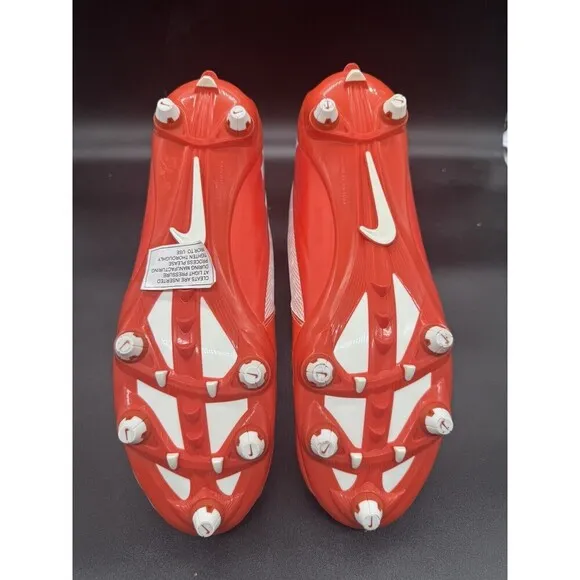 Nike Vapor Pro 3/4 Football Cleats Mens size 12 Orange White Brand New W/O Box
