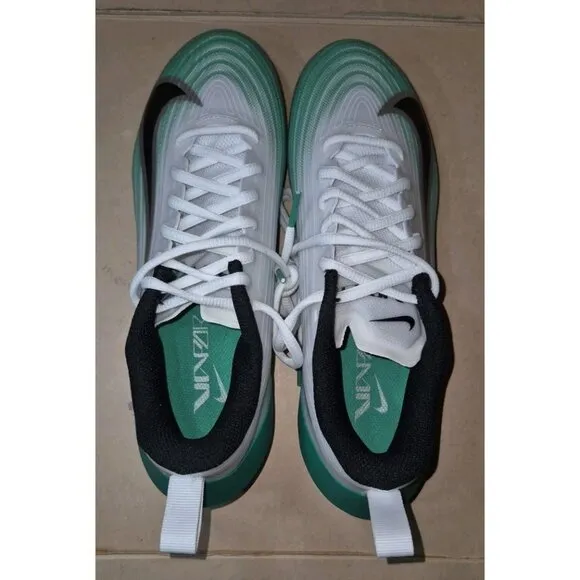 NIKE VAPOR SPEED 3 FOOTBALL CLEATS White/Green MEN'S SIZE 7.5 NEW