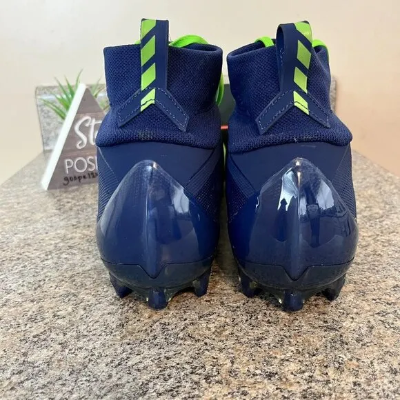 Nike Vapor Untouchable Pro 3 Cleats Seahawks‎ Neon Green Navy AO3021-400 Size 16