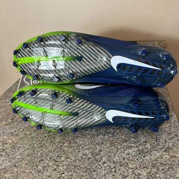 Nike Vapor Untouchable Pro 3 Cleats Seahawks‎ Neon Green Navy AO3021-400 Size 16